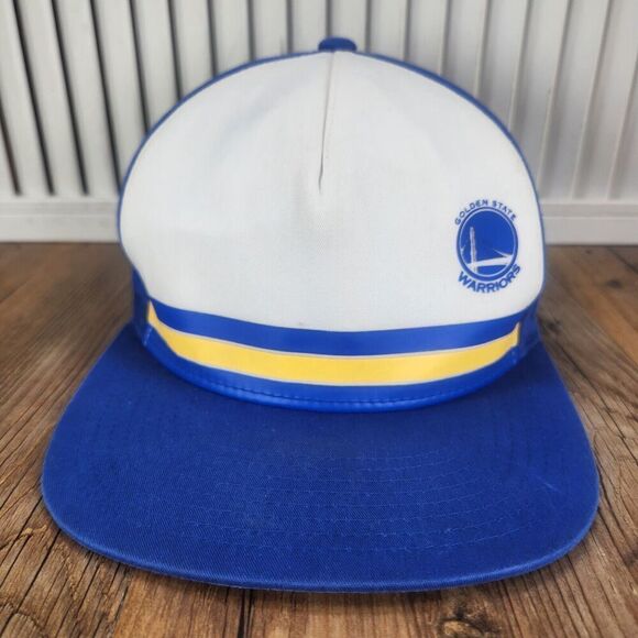 Mitchell Ness Golden State Warriors Snapback Hat Cap Blue White Retro NBA Sports - Picture 2 of 10